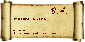 Brezsny Anita névjegykártya
